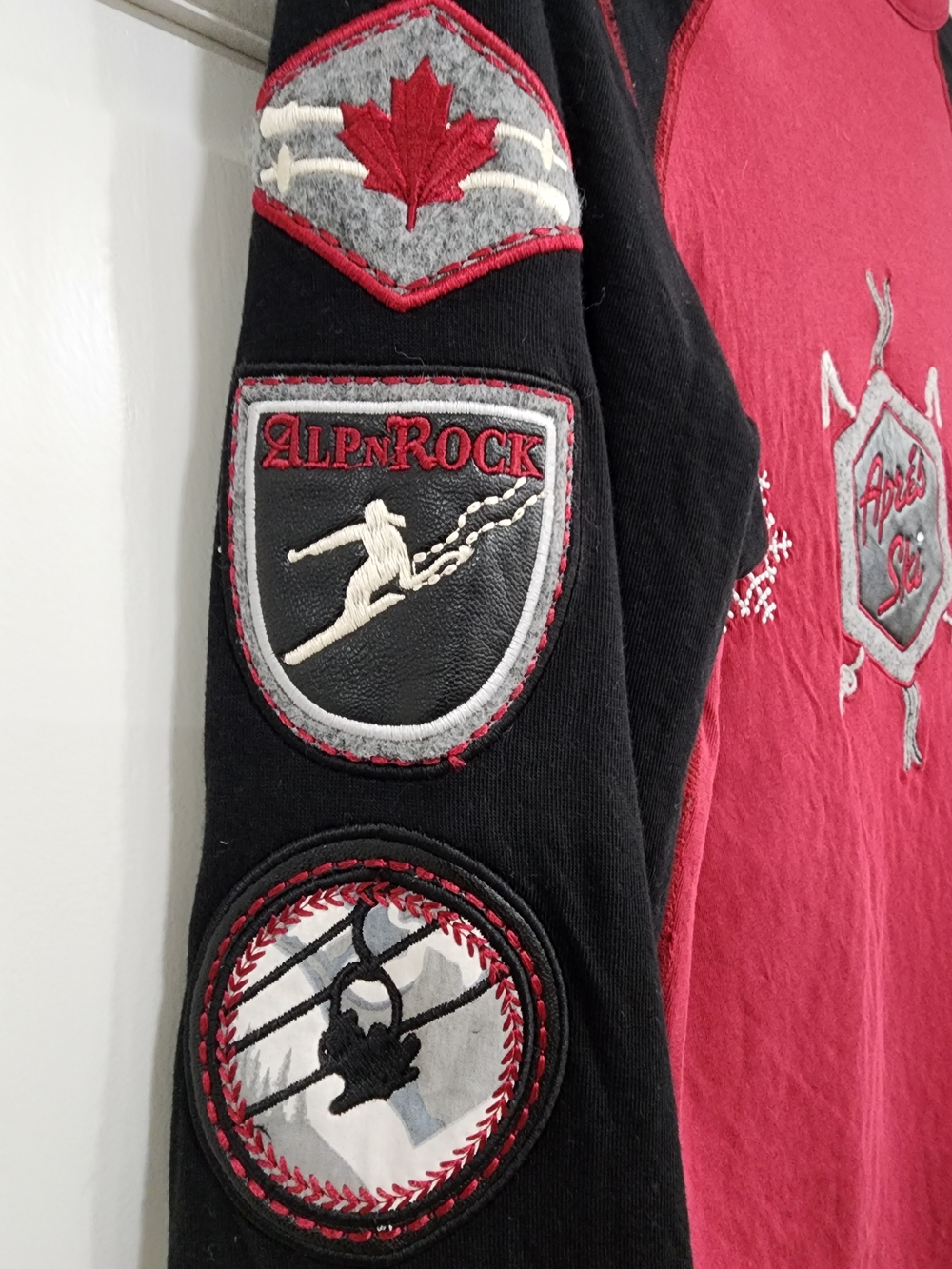 Alp N Rock Heritage Apres Canada Crew Henley Long Sleeve Top - Picture 5 of 14